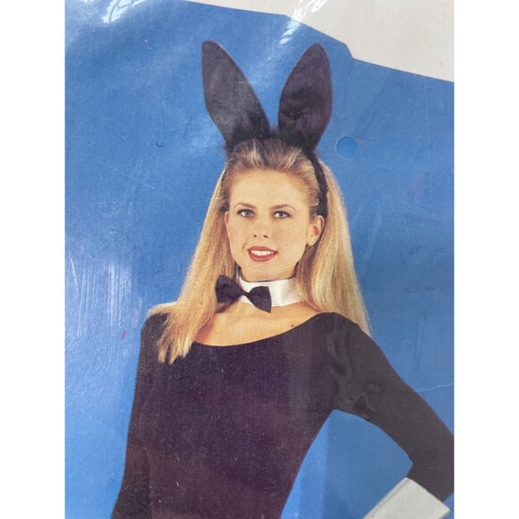 Bunny Ears One Size Costume Mates Peter Alan Black Plush Accessory Kit Party NEW - Picture 5 of 6